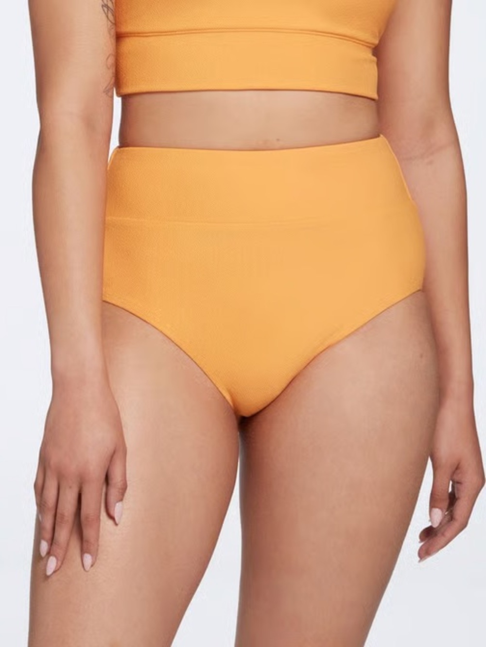 CALIA by Carrie Underwood High-Waist Swim Bottoms in Bright Orange